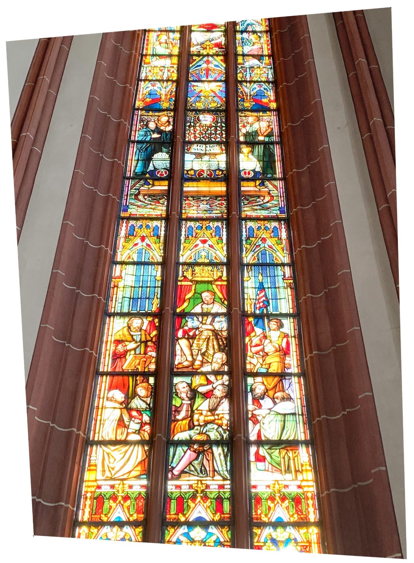 Reformationsfenster von 1893 in der Stadtkirche St. Marien in Homberg (Efze)