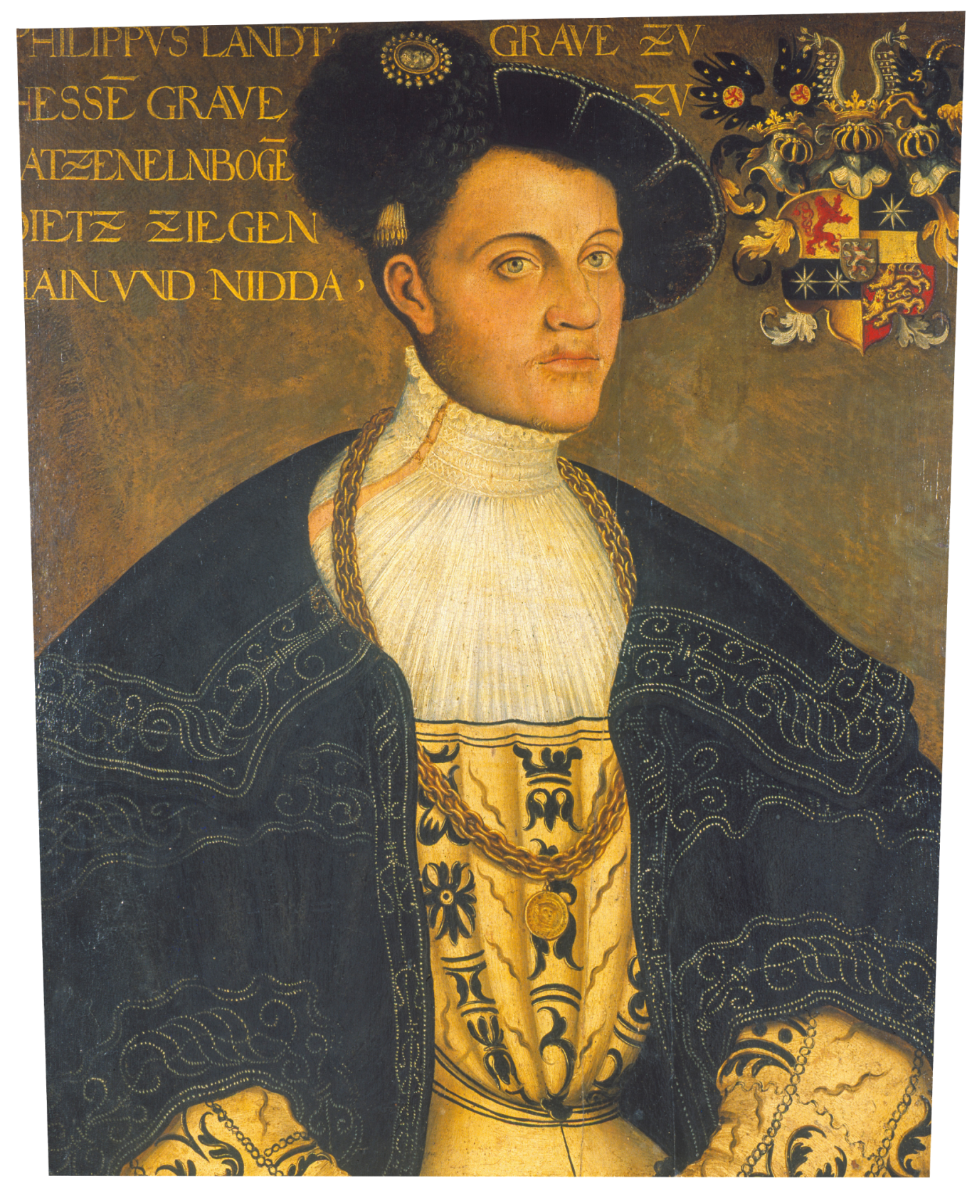 Der junge Philipp von Hessen in Hofkleidung (Kopie von Hans Krell, 1534 nach einem verlorenen Original) Der junge Philipp von Hessen in Hofkleidung (Kopie von Hans Krell, 1534 nach einem verlorenen Original)